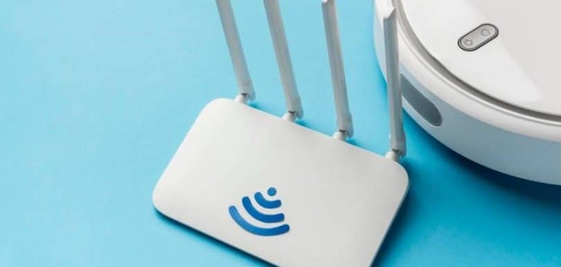 Tech installing Unifi router