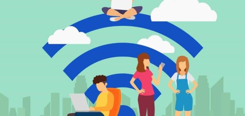 Technician setting up Unifi